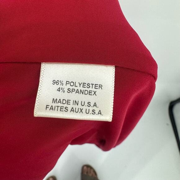 Misa Los Angeles Domino Front Twist Draped Maxi Dress V Neck Red Size Small NWT - Picture 11 of 13